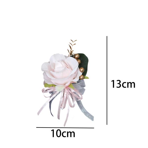 結婚式の花のブートニア ロマンチックなブローチ スーツ ピン 結婚式のイベント パーティー ライト ピンク