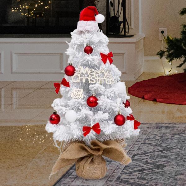 卓上クリスマスツリー 小型クリスマスツリー DIY クリスマスデコレーション 屋内パーティー用 45 cm