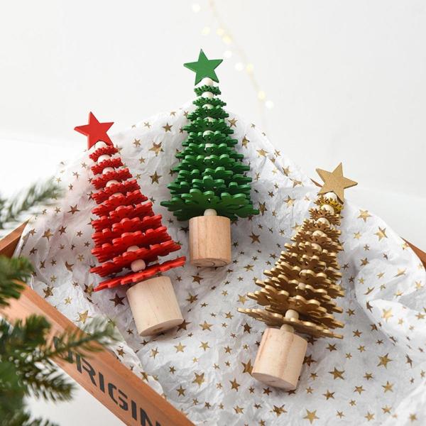 卓上クリスマスツリーギフト 冬用ツリーオーナメント ホリデー オフィス 結婚式用 赤