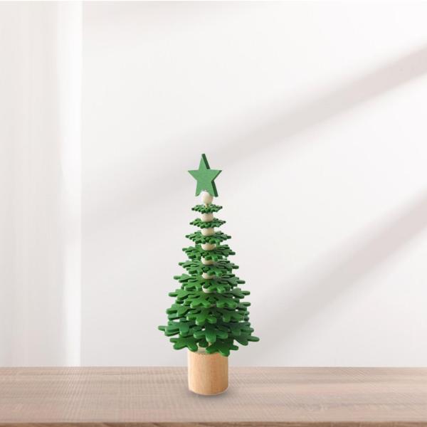 卓上クリスマスツリーギフト 冬用ツリーオーナメント ホリデー オフィス 結婚式 グリーン
