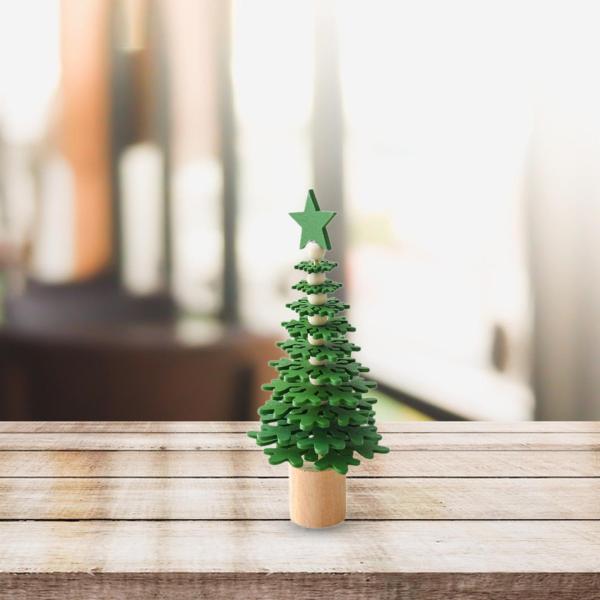 卓上クリスマスツリーギフト 冬用ツリーオーナメント ホリデー オフィス 結婚式 グリーン
