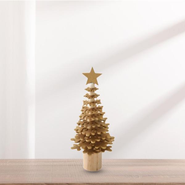 卓上クリスマスツリーギフト 冬用ツリーオーナメント ホリデー オフィス ウェディング ゴールド