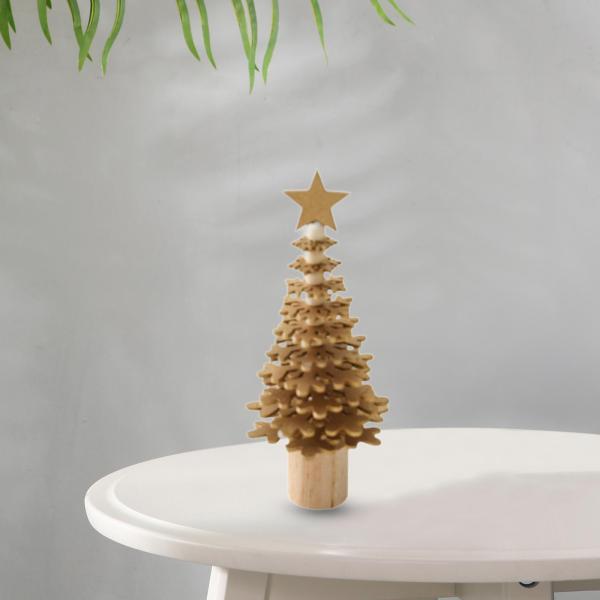 卓上クリスマスツリーギフト 冬用ツリーオーナメント ホリデー オフィス ウェディング ゴールド