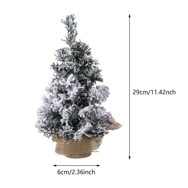 雪が積もったクリスマスツリー 卓上クリスマスツリー フェスティバル 棚 家庭用 30 cm