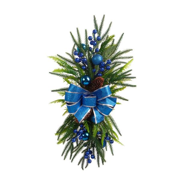 クリスマス人工スワッグ クリスマスガーランド 写真小道具 飾り ドア