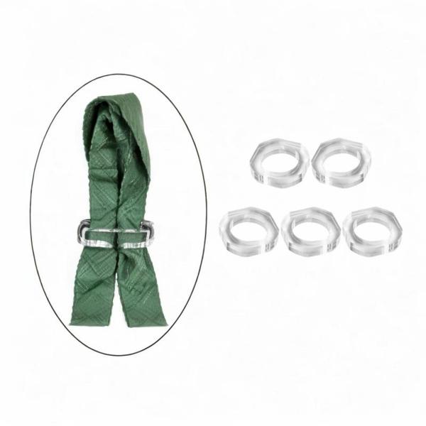 ナプキンホルダーリング5個セット おしゃれ クリア 家族の集まり 結婚披露宴 幾何学模様