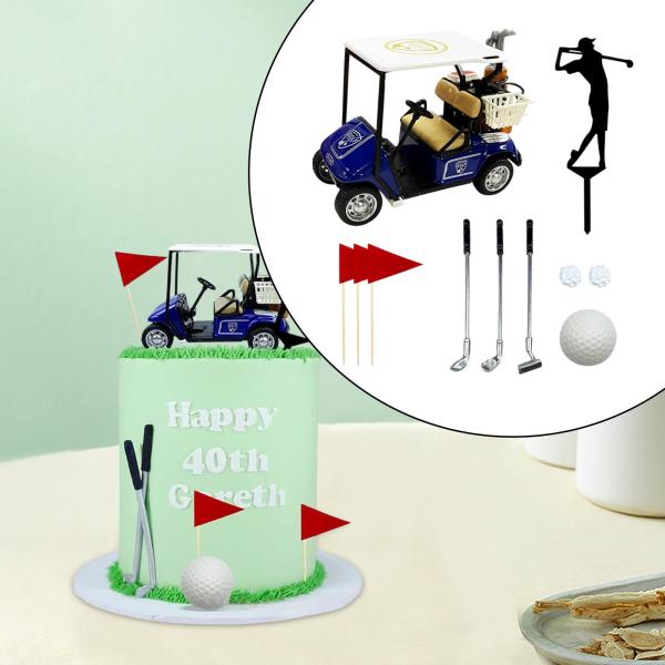  誕生日ケーキトッパー 男性用 お祝い ??父の日 記念日 ブルーカート