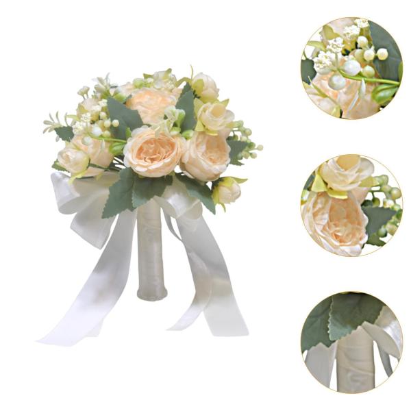 ウェディングブーケ パーティー、バレンタインデー、記念日に最適なエレガントなブライダルブーケ スタイル C