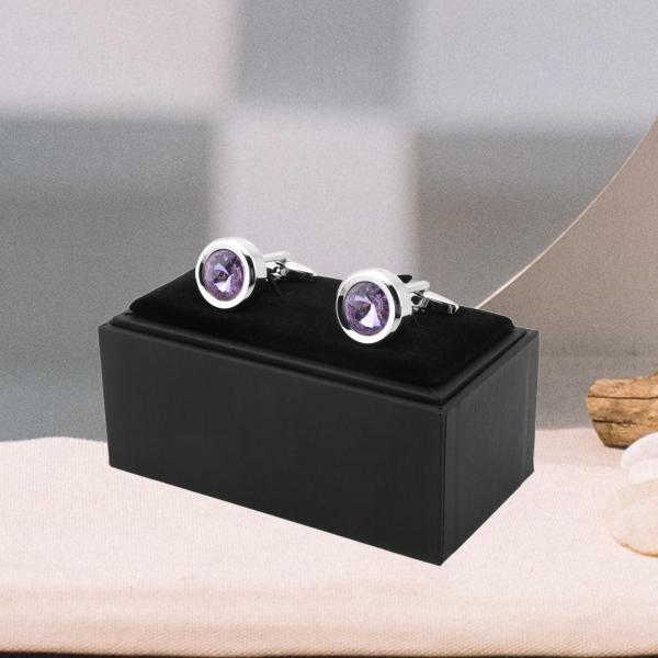 カフスボタンボックスケース ポータブル ダークホルダー カフスボタンギフトボックス 男性用 ビジネスマン用 ブラック