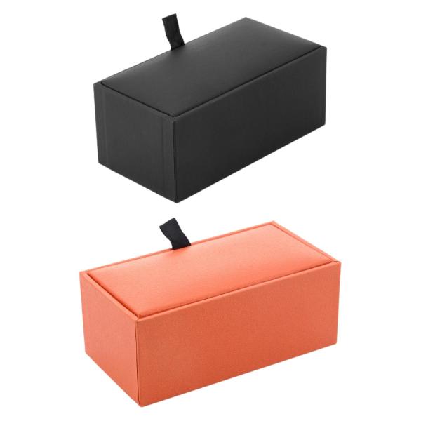 カフスボタンボックスケース ポータブル ダークホルダー カフスボタンギフトボックス 男性用 ビジネスマン用 ブラック