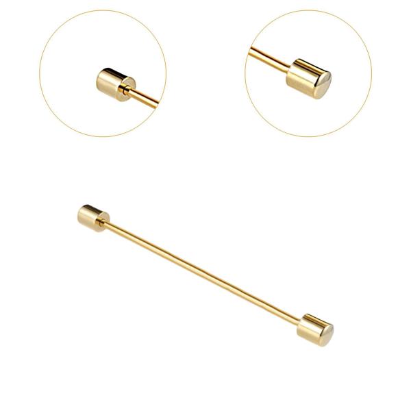 メンズ カラーバーピン 実用留め具 ビジネス ミーティング ディナーパーティー 結婚式 ゴールド