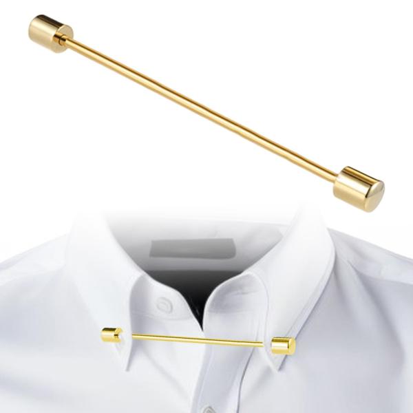 メンズ カラーバーピン 実用留め具 ビジネス ミーティング ディナーパーティー 結婚式 ゴールド