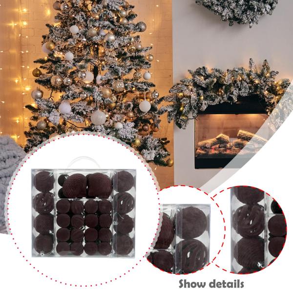 クリスマスツリーの飾り クリスマスツリーパーティー用 コーヒー 48個入り クリスマスボールオーナメント