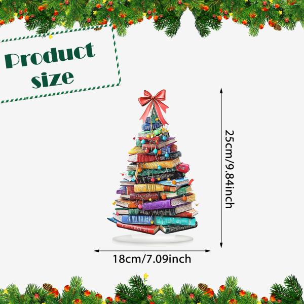 2Dアクリルオーナメント 2Dクリスマスツリーサイン 寝室 リビングルーム 本棚用 蝶結び