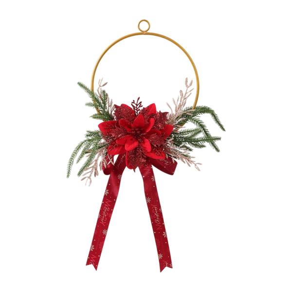 クリスマスフープリース クリスマスデコレーション 壁掛けオーナメント