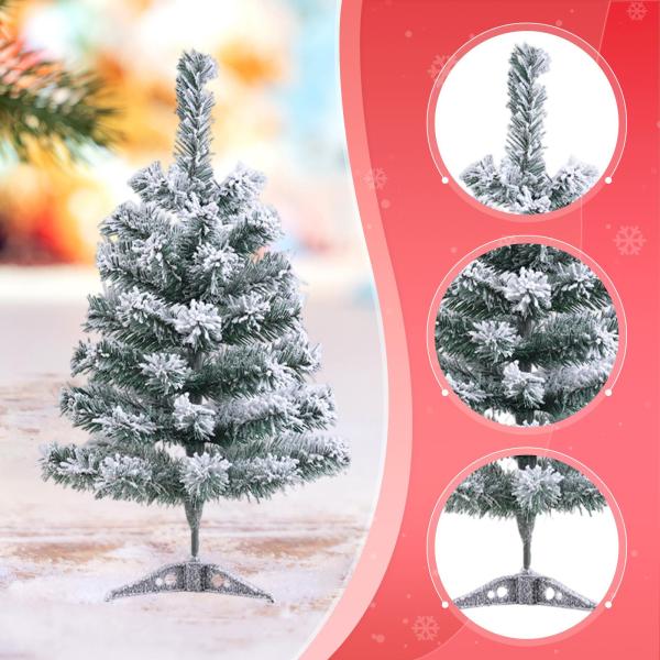 雪が積もったクリスマスツリー 人工クリスマスツリー オフィス 店舗 レストラン用 45cm