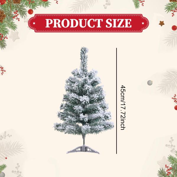 雪が積もったクリスマスツリー 人工クリスマスツリー オフィス 店舗 レストラン用 45cm