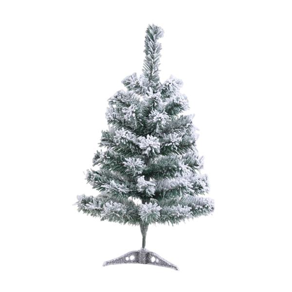 雪が積もったクリスマスツリー 人工クリスマスツリー オフィス 店舗 レストラン用 45cm