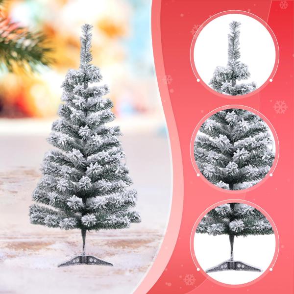 雪が積もったクリスマスツリー 人工クリスマスツリー オフィス 店舗 レストラン用 90cm