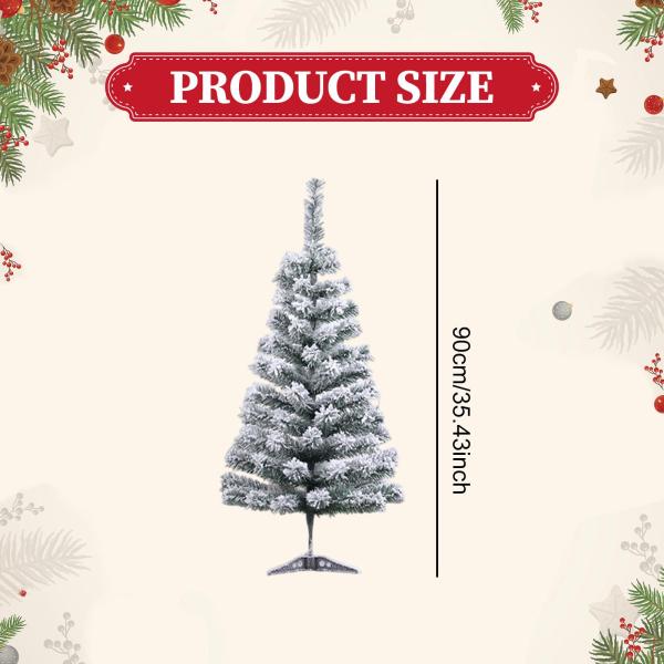 雪が積もったクリスマスツリー 人工クリスマスツリー オフィス 店舗 レストラン用 90cm