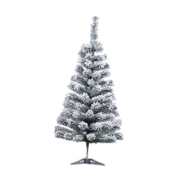 雪が積もったクリスマスツリー 人工クリスマスツリー オフィス 店舗 レストラン用 90cm