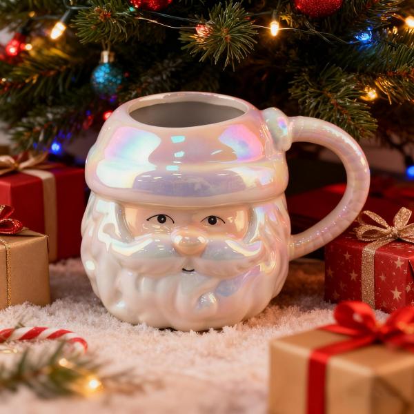 セラミック製クリスマスコーヒーマグ 軽量ティーカップ 新築祝い ホームパーティー スタイルA