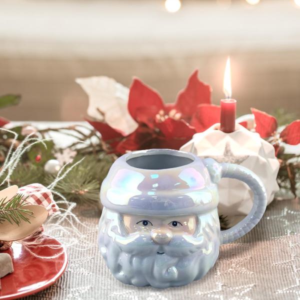 セラミック製クリスマスコーヒーマグ 軽量ティーカップ 新築祝い ホームパーティー スタイルA