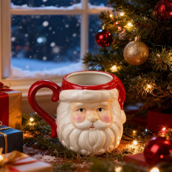 セラミッククリスマスコーヒーマグ軽量ティーカップ新築祝いホームパーティースタイルB