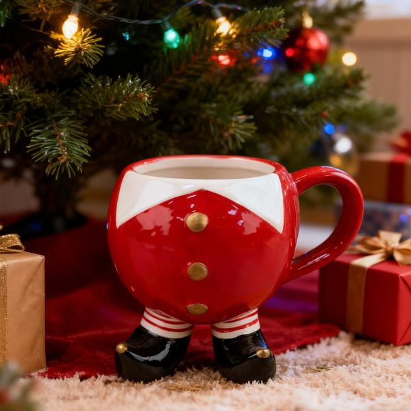 セラミッククリスマスコーヒーマグ軽量ティーカップ新築祝いホームパーティースタイルC
