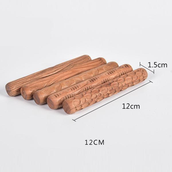 5個陶器パターンローラークレイモデリングハンターン刻まれた手工具