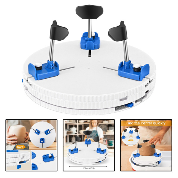 調整可能な陶器機械ターンテーブルクランプ陶器修理ツールセラミックアート修理ツール、自動的に中心を見つける、セラミック初心者に適しています｜stk-shop｜03