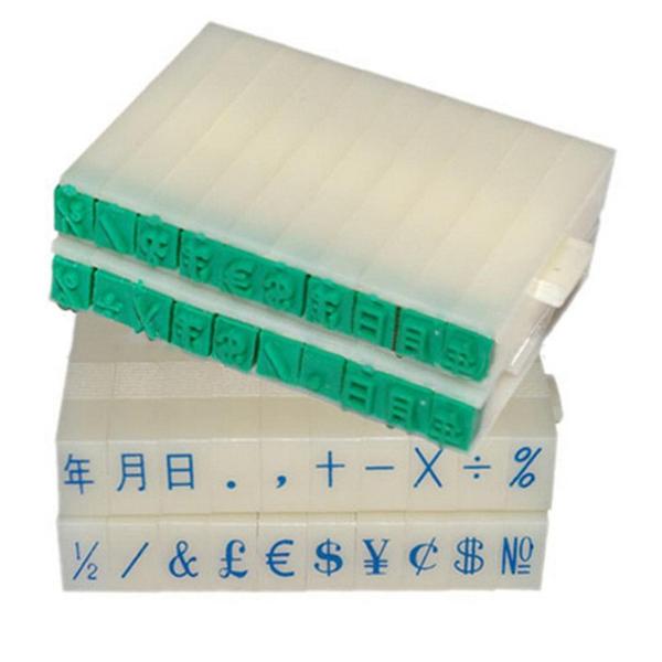 スクラップブッキング用品を作るDIYクラフトカードのアルファベットスタンプ文字記号と漢字スタンプセット