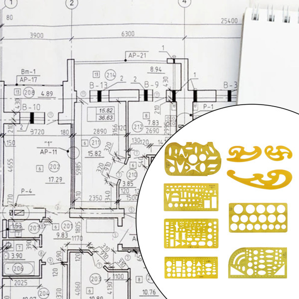 テンプレートステンシルセット製図ツール建築デザイン定規｜stk-shop｜04