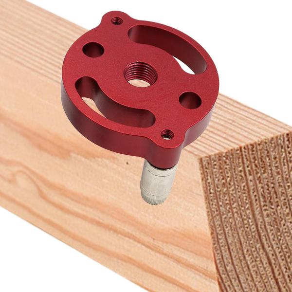 8個セット 2/3/4/5/6/8/10mm 木工用 ドリルポジショナ ダボ穴ガイド ダボ穴治具 垂直穴あけガイド 調整可能 レッド