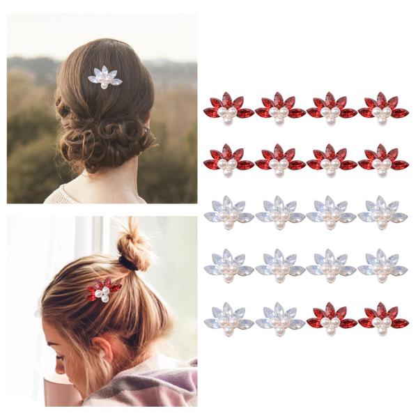 20個アンティークフローラルパールヘアピンDIYアクセサリーアロイラインストーンヘアピン