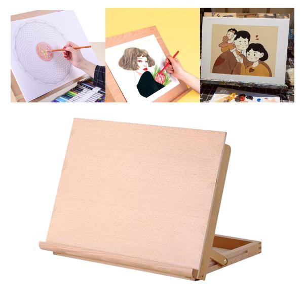 水彩画の学生のためのテーブルイーゼルスケッチパッドデスクトップポータブル製図板小さい43x32cm