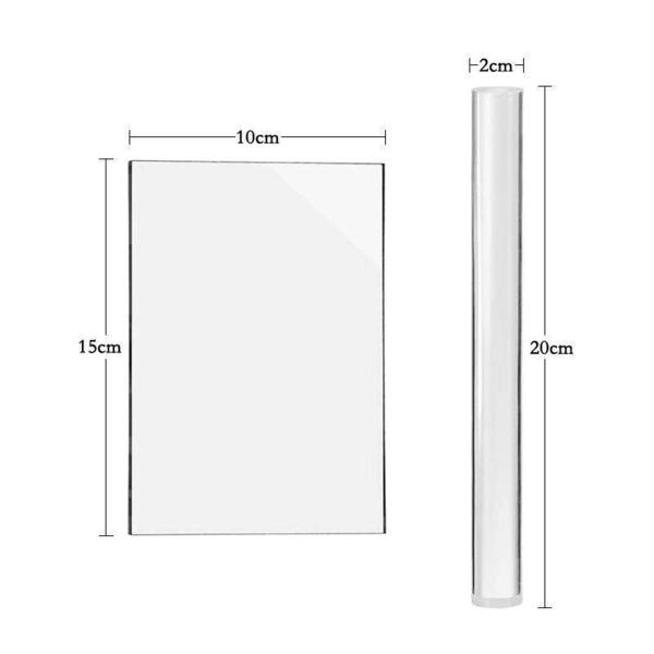 13個の陶器粘土クラフトツールローリングクレイバーアクリルラウンドチューブローラーポリマークレイカッター彫刻用DIY装飾