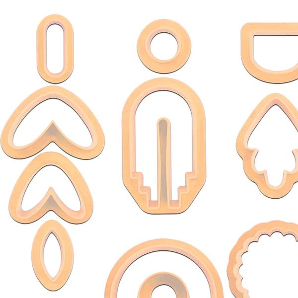 157個 ポリマークレイイヤリング用カッター ポリマークレイイヤリング用 DIYクラフト , オレンジ