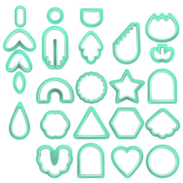 157個 ポリマークレイイヤリング用カッター ポリマークレイイヤリング用 DIYクラフト , 緑