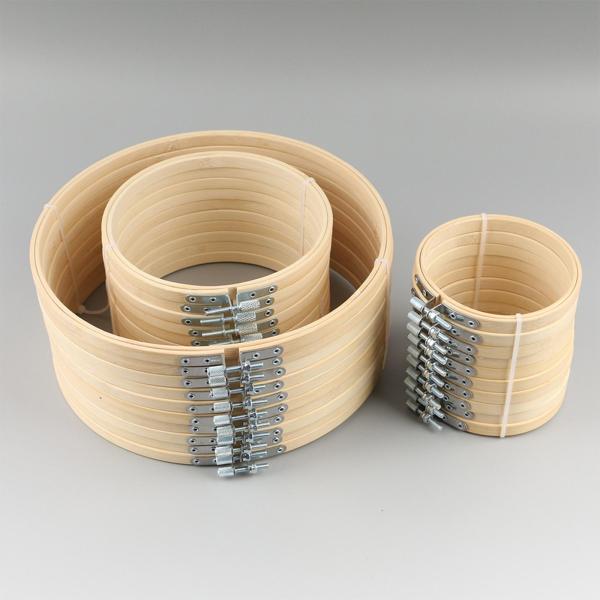 12ピース 竹刺繍フープ バルク刺繍リング サークル フレーム付き アートクラフト ハンディソーイング クロスステッチ用品 ツール用 , 6