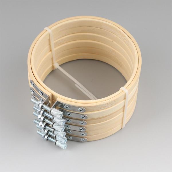 12ピース 竹刺繍フープ バルク刺繍リング サークル フレーム付き アートクラフト ハンディソーイング クロスステッチ用品 ツール用 , 7