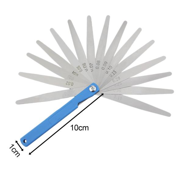 すきまゲージ ステンレス鋼 ギャップ測定 0.02-1mm メトリック 17枚 ツール