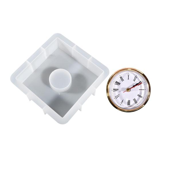 時計 シリコーンモデル 置時計 エポキシ樹脂モデル 時計ムーブメントアクセサリー付き DIYクラフト ホームデコレーション キャスティング｜stk-shop｜03