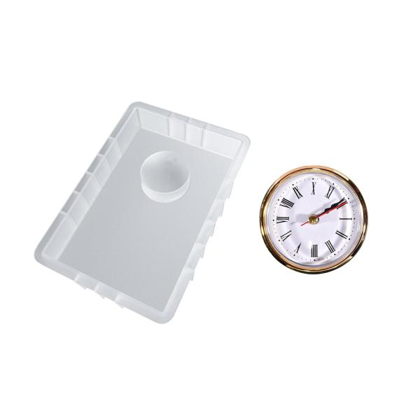 時計 シリコーンモデル 置時計 エポキシ樹脂モデル 時計ムーブメントアクセサリー付き DIYクラフト ホームデコレーション キャスティング｜stk-shop｜05