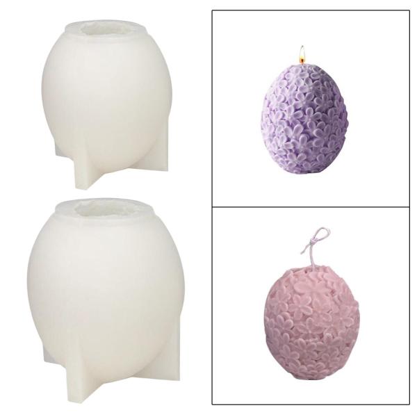 フラワーボールキャンドル シリコンモールド レジンキャスト DIY キャンドル作り 石膏 110mmx128mm