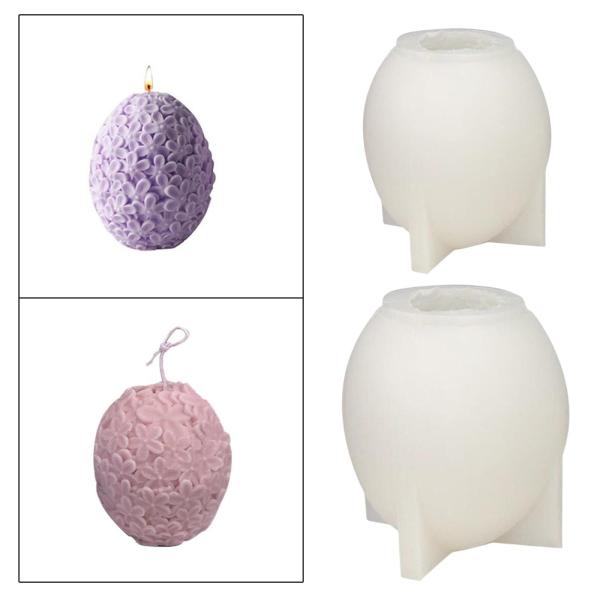 フラワーボールキャンドル シリコンモールド レジンキャスト DIY キャンドル作り 石膏 110mmx128mm