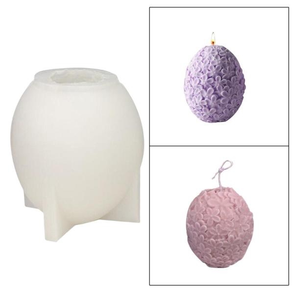 フラワーボールキャンドル シリコンモールド レジンキャスト DIY キャンドル作り 石膏 110mmx128mm