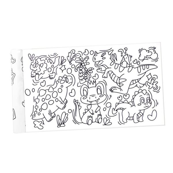 子供のぬりえロール 子供の落書きのスクロール 着色可能な画用紙 恐竜