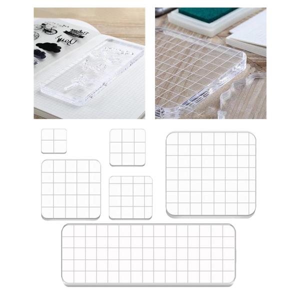 6 個のスタンプブロック DIY 装飾的なユニバーサル手作りスクラップブッキングの作成