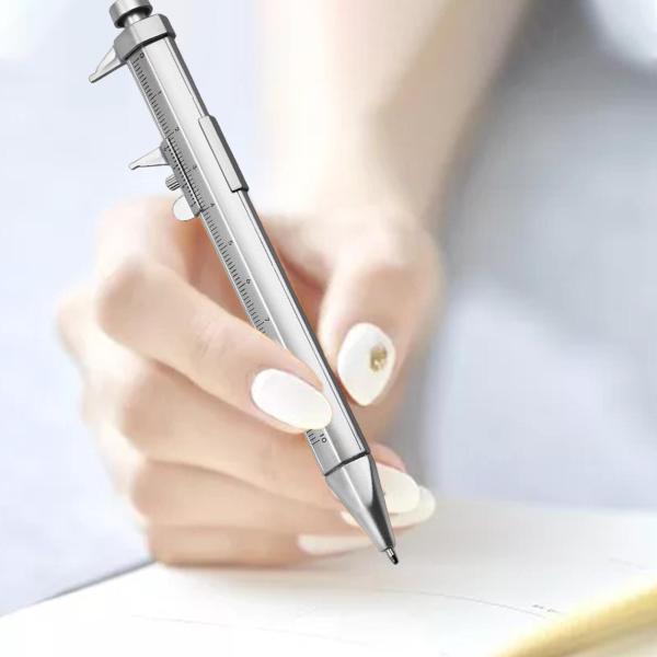 ボールペン キャリパー ツール ポータブル 1mm 書き込み用 メモ取り ペン ギフト リフィル